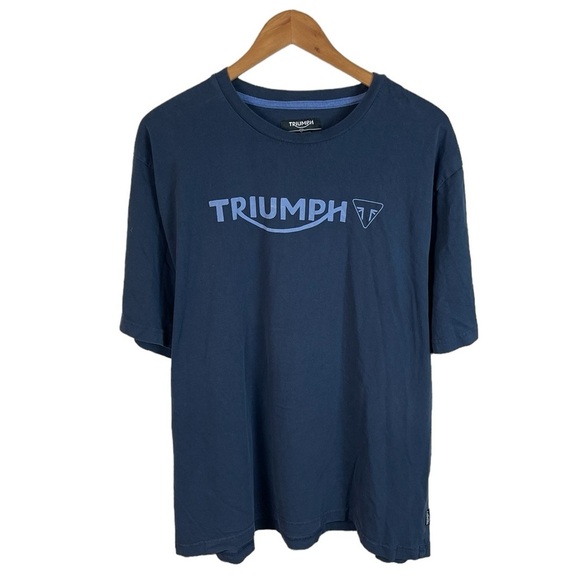 TS987 Men’s Triumph Motorcycle Brand UK London Logo T Shirt 3XL - Picture 1 of 4